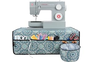 PACMAXI Sewing Machine Pad for Table with Pockets, Water-resistant Mat, Organizer for Sewing Machine Accessories （Mandala Pattern）
