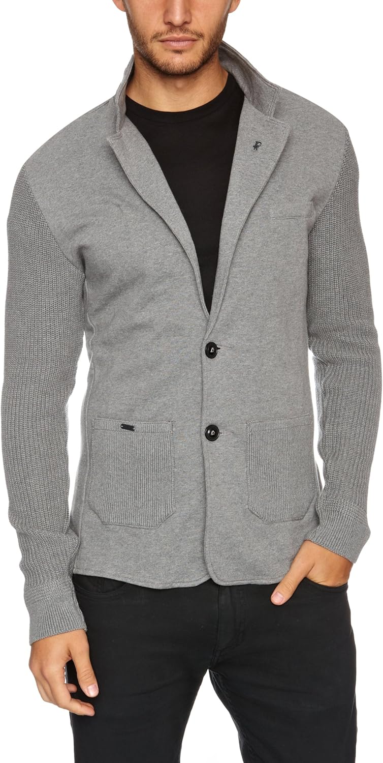J.C. Rags 953.519 California Sweat Men's Blazer Mid Grey Melange X