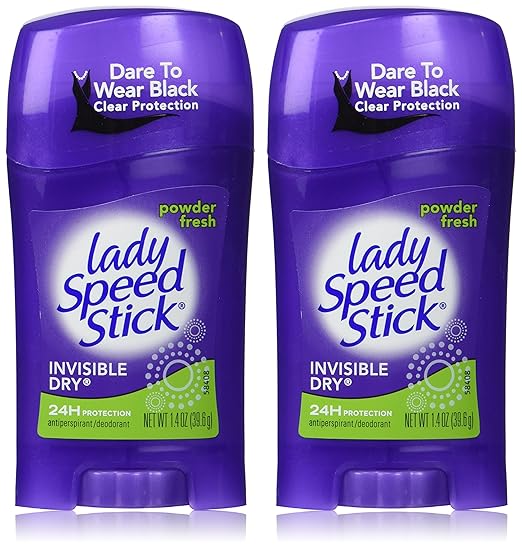 Lady Speed Stick Deodorant 1.4 Ounce Powder Fresh Invisi Dry (41ml) (2