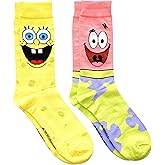 Hyp Spongebob Squarepants and Patrick Men's Crew Socks 2 Pair Pack