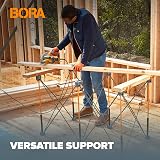 BORA Centipede 2x4 Feet Work Stand Folding Steel Legs CK6S Orange/Black view 7