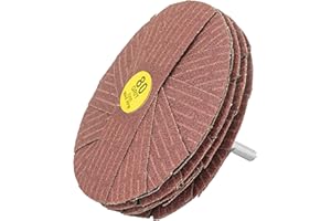 PEACHTREE WOODWORKING SUPPLY 4" Abrasive Sanding Mop Flap Sander for Drill or Drill Press, 1/4" Shank Flap Wheel Sander for Woodworking, Finishing and Contours, 80 Grit