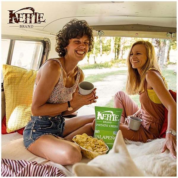 KETTLE BRAND JALAPENO KETTLE POTATO CHIPS, GLUTEN-FREE, NON-GMO, 7.5 OZ BAG