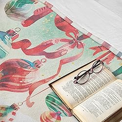 Ambesonne Christmas Throw Blanket, Vintage Xmas