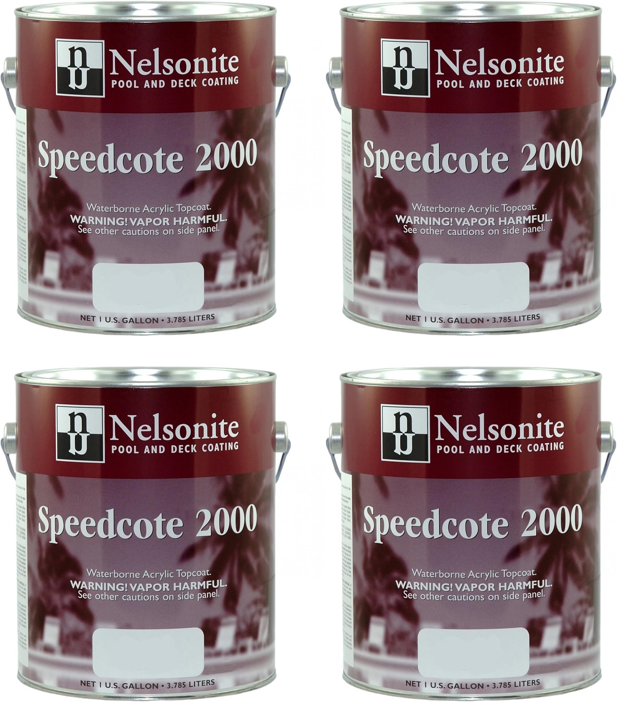 Swimming Pool Paint Speedcote 2000 4 Gallons Lake Blue 43-404 - 4PACK