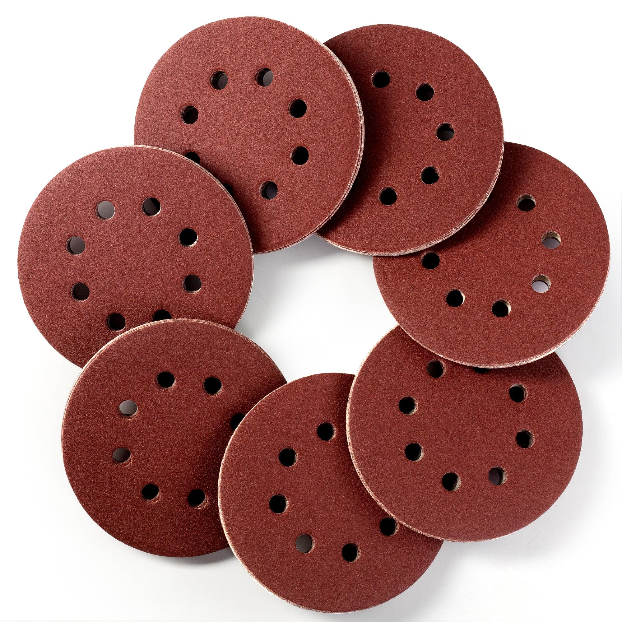 SATC Sanding Discs 180 Grit 72PCS Orbital Sander Discs 125mm Hook and Loop Round Orbital Sander Pads for Sanding