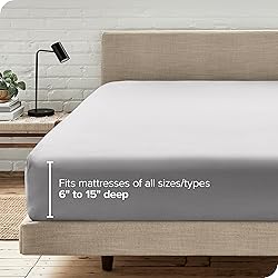 Bare Home Fitted Bottom Sheet King Size - Premium