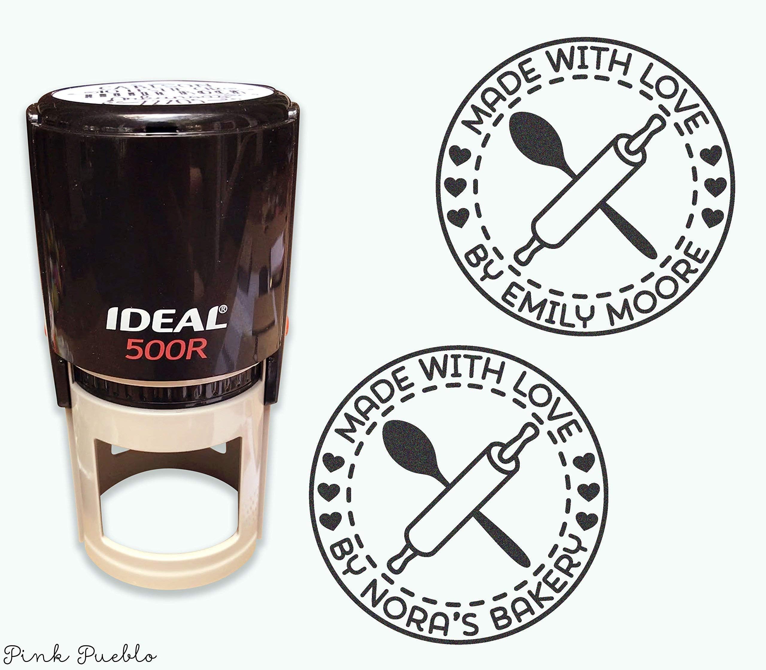 Self-Inking Made with Love Stamp, Personalized Baked with Love Stamp, Cooking Stamp or Baking Stamp