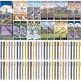 50 Set Spanish Christian Gifts Bulk for Women Bible Verse Ballpoint Pens Religious Bookmark God Bless You Regalos Cristianos Para Mujer En Espanol for Church Back to School Supplies Book Lover