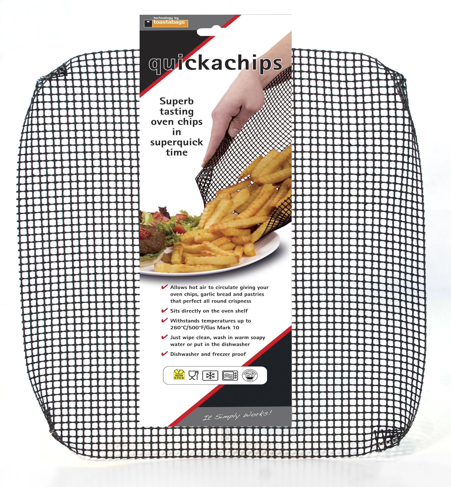 Toastabags "Quickachips Tray Twin Pack, Black, 36 cm