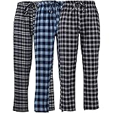 Andrew Scott Mens All Season Lounge Pants | Woven Light Brush Broadcloth | Cotton Blend PJ Bottoms|Multi Packs