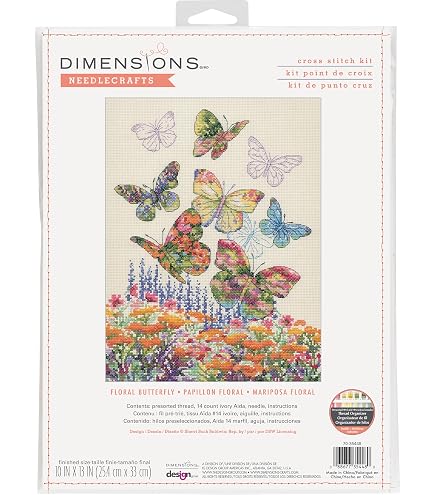 Kit Point De Croix Dimensions 'Bears 'N Butterflies' - Modèle 3652, Occasion