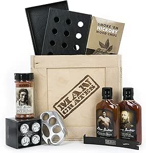 Man Crates - Caja para Asar con fichas de Madera, Caja para ...