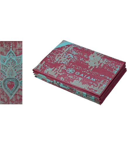 Extra Thick 8mm Foldable Yoga Mat - Non-Slip TPE Mat For Travel, Pilates & Camping (71" X 24")