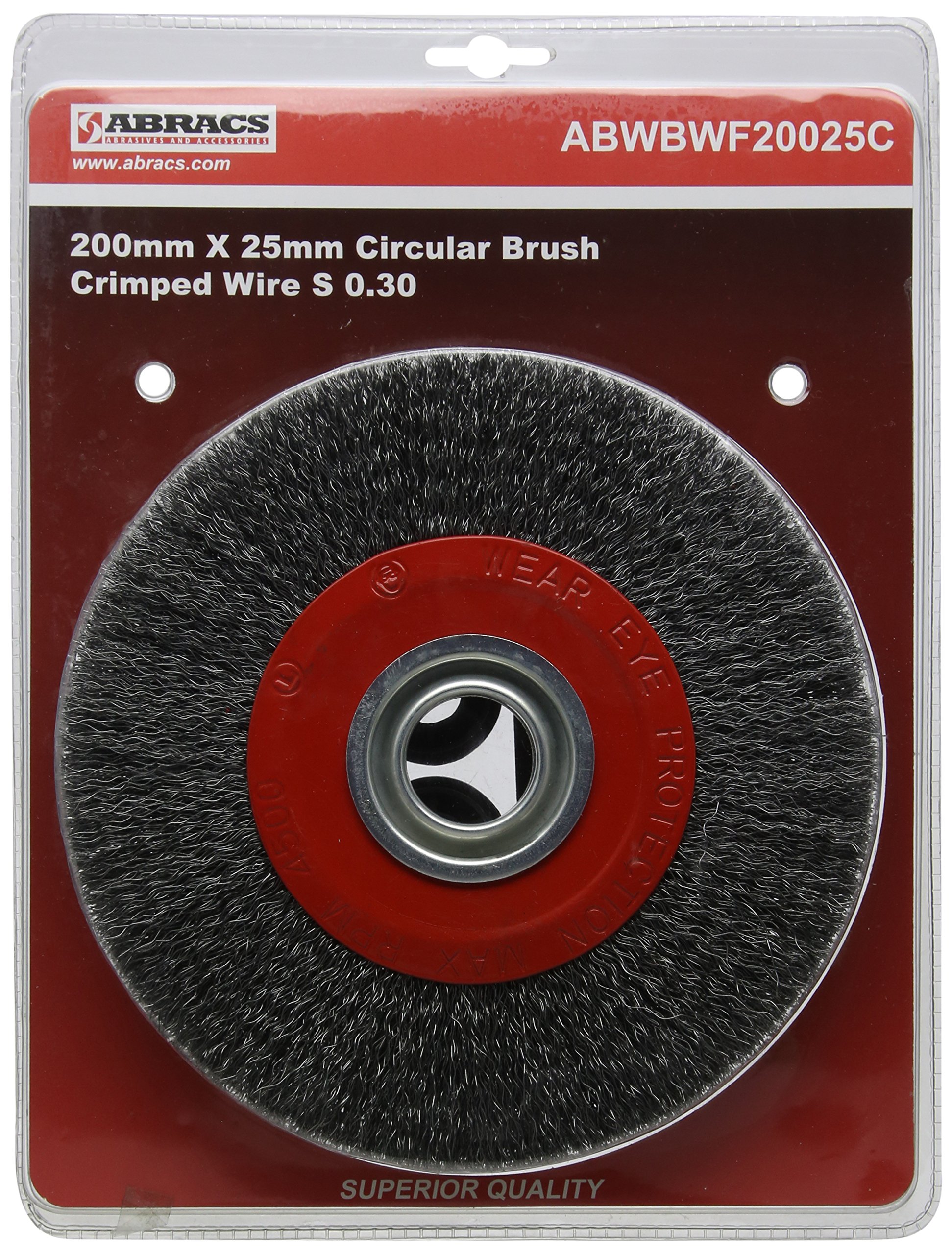 Abracs 200 x 25mm Crimped Wire Bench Grinder Brush