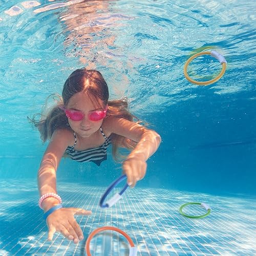 Deep Down Divers Bundle Pool Dive Rings Pool Dive Sticks in  Assorted Colors Diving Pool Toys for Kid