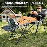EVER ADVANCED Folding Camping Footrest Ergonomic Ottomans 90kg Cap Light Grey view 4