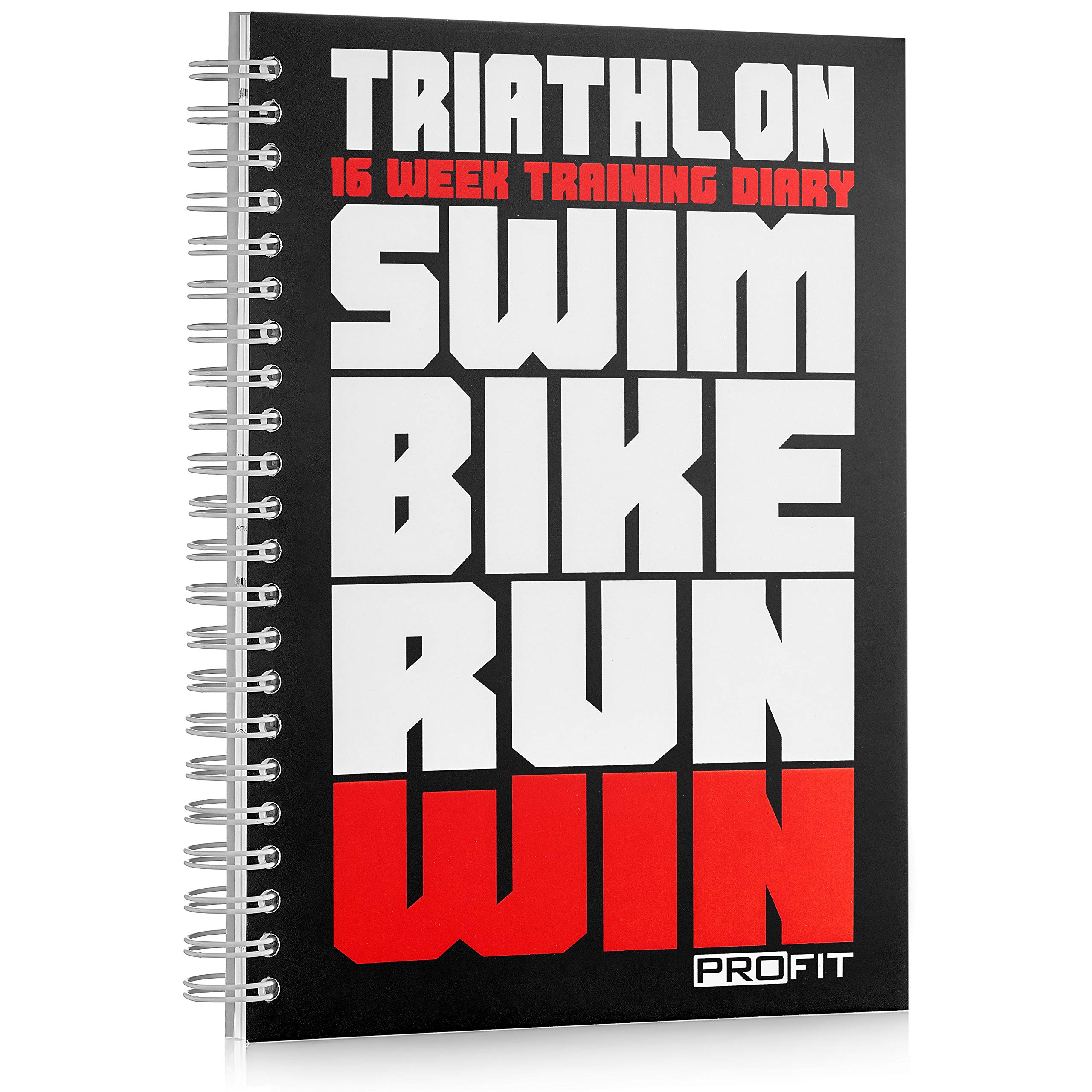 Triathlon and Running Training Diary - Triathlete's Journal - 16-Week Triathlon Training Log - A5 Swim Bike Run Planner / 160 Pages / Undated