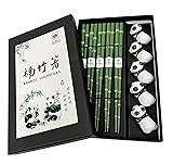 LANHUTHS Wooden Chopsticks Reusable 5 Pairs Gift