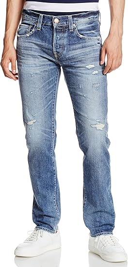 レッドカード ジーンズ Krm メンズ Kita Repaired Mid Us 32 日本サイズl相当 ジーンズ 通販 Amazon