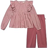 Modern Moments by Gerber baby-girls Toddler Ruffles Top and Wide Leg Pant Set