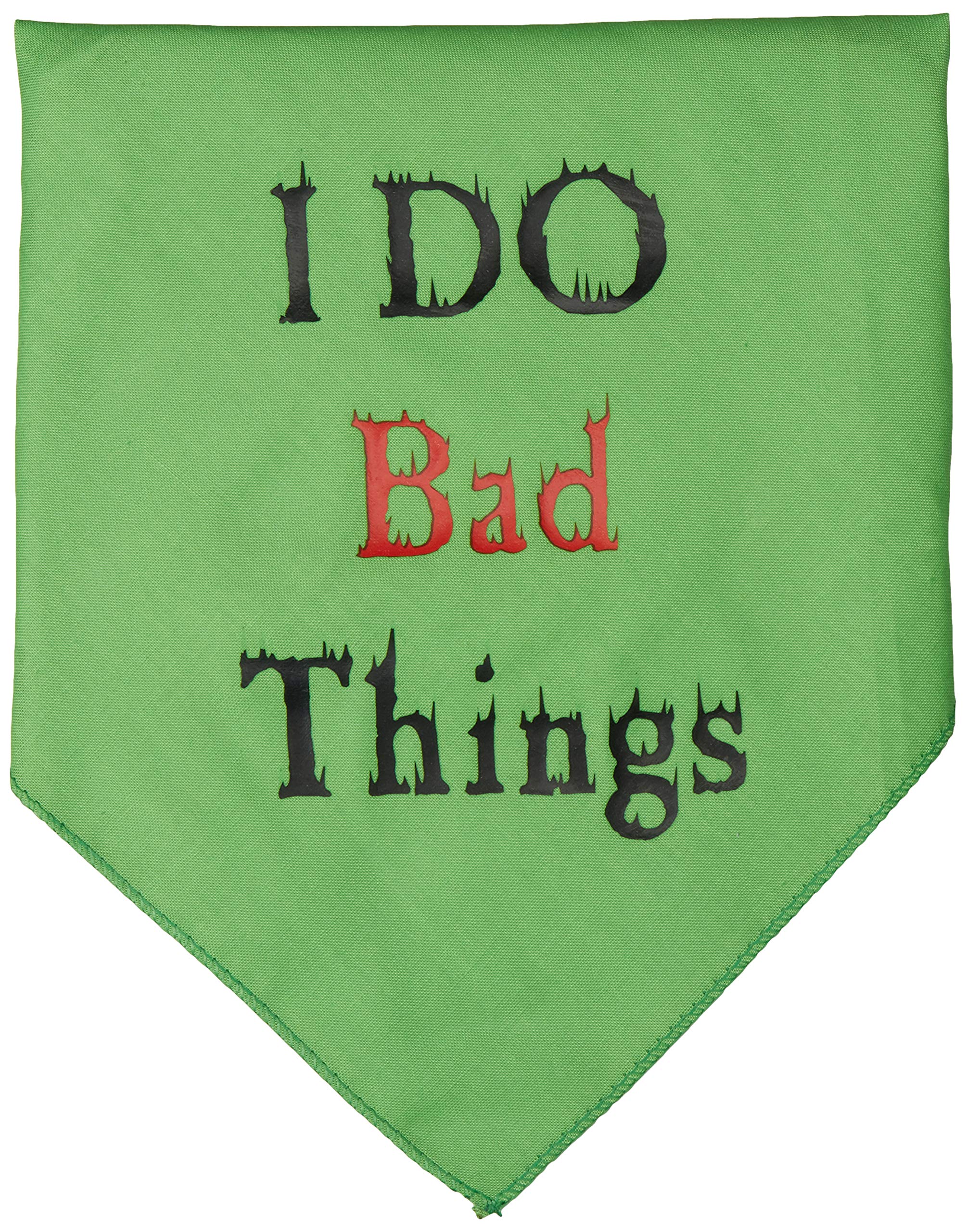 Mirage I Do Bad Things Screen Print Bandana for Pets, Small, Lime Green