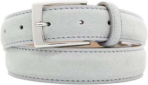 gray suede belt