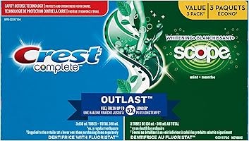 Crest Complete Whitening + Scope Toothpaste, Minty Fresh - Value Pack Of 3