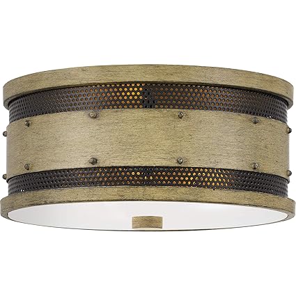 Quoizel Rde1613ntw Roadhouse Modern Western Flush Mount Ceiling