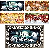 4Pcs Doormat Inserts Holidays Door Mat Inserts Interchangeable Entrance Doormats Welcome Doormat Halloween Thanksgiving Fall Christmas Front Door Mat for Front Door Outdoor Indoor Decor 22 x 10 In