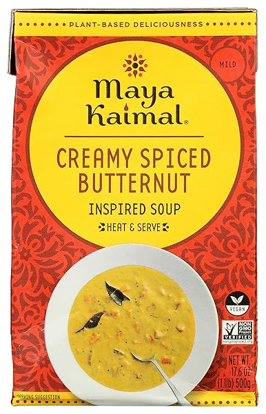 MAYA KAIMAL CREAMY SPICED BUTTERNUT SOUP, 17.6 OZ