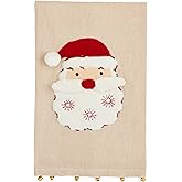 Mud Pie Felt Applique Farm Towels, Santa, 21" x 14"