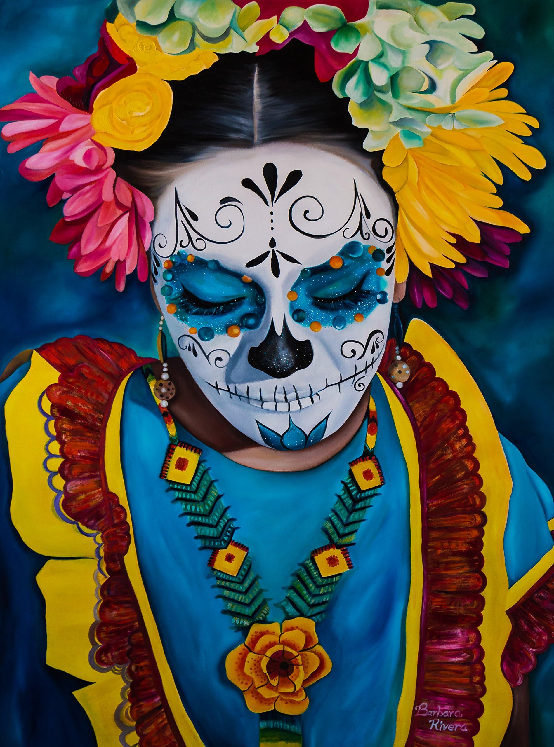 Blue Vanessa 11" X 14" Original Barbara Rivera Art Poster