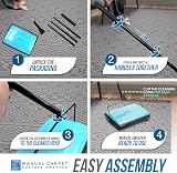TDBS Manual Carpet Cleaner Sweeper with Detachable Cleaning Comb view 5