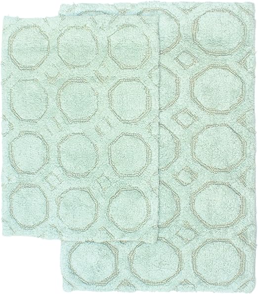 Amazon Com Homewear Hartford Bath Rug Set Seafoam Home Kitchen