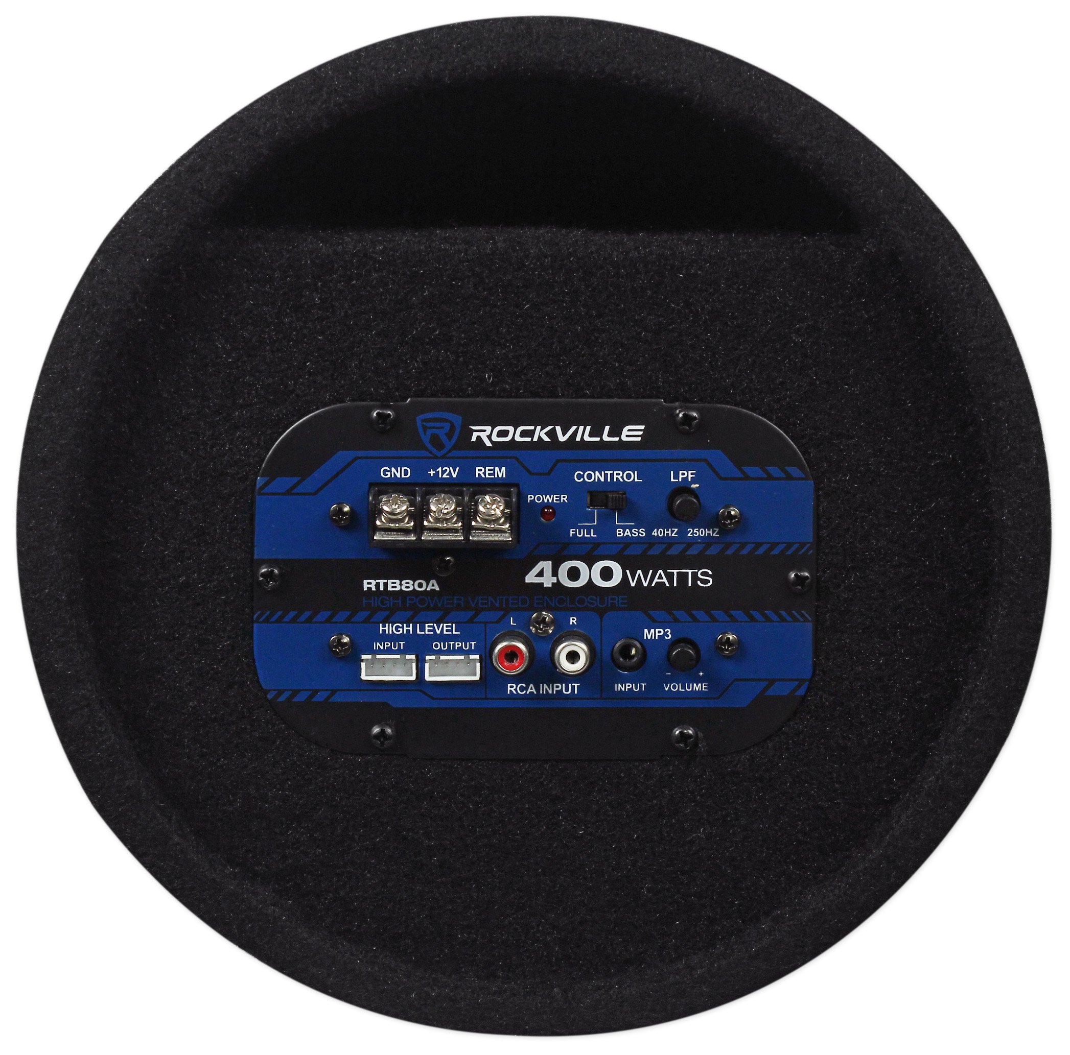 Rockville RTB80A 8" 400 Watt Powered Subwoofer Bass Tube + MP3 Input