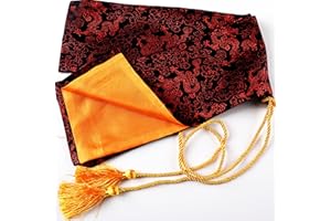 MN SWORD 51 Inch Synthetic Silk Nice Pattern Bag with Golden Tassel Cover Carrying for Japanese Samurai Katana Chinese Swords
