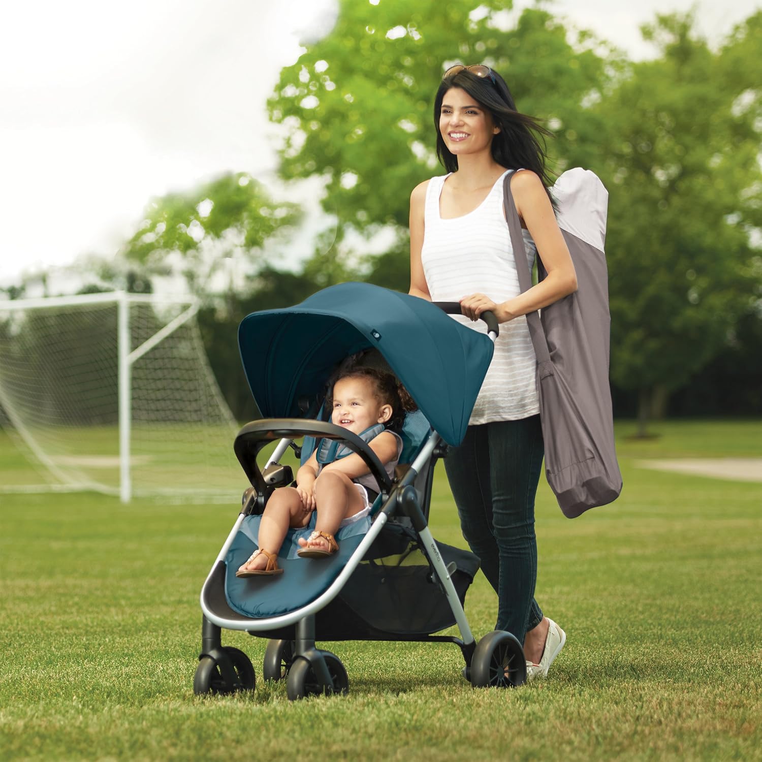 how to close evenflo folio stroller