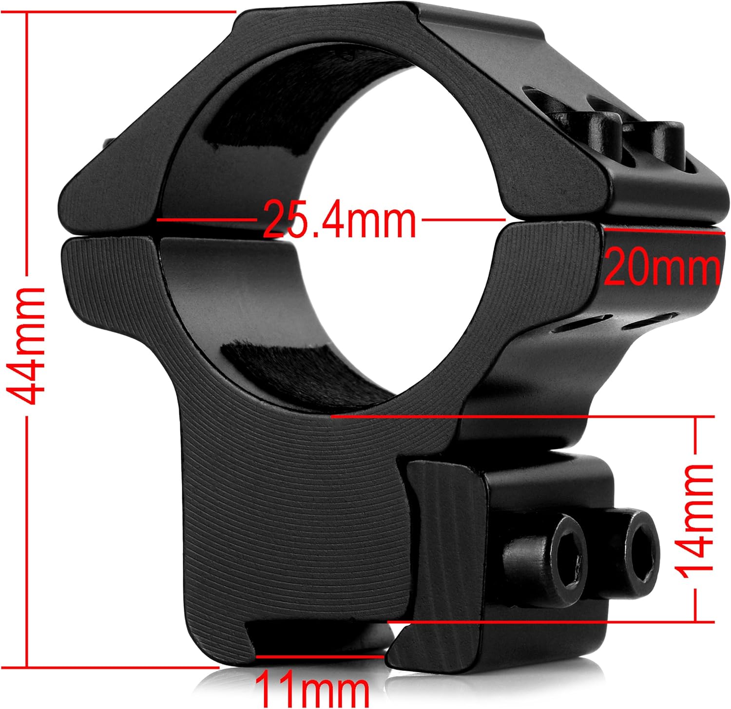 LIRISY 1" Scope Mount Low Profile Scope Rings for 11mm Dovetail Rails (2 Pieces) : Sports & Outdoors