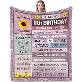 Nuritus 11 Year Old Girl Birthday Gifts, Gifts for 11 Year Old Girl, 11th Birthday Gift for Girls Boys, Best 11th Presents for Girls Ideas Blanket 50"x60"