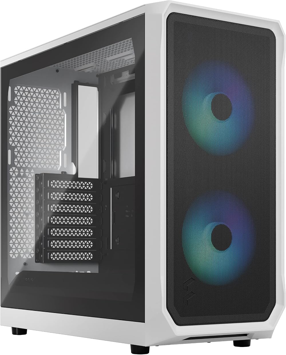 Fractal Design Focus 2 RGB White ATX Case with Tempered Glass Front Mesh