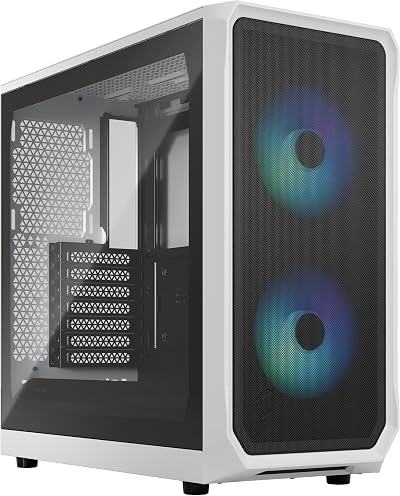 Fractal Design Focus 2 RGB White ATX Case with Tempered Glass Front Mesh