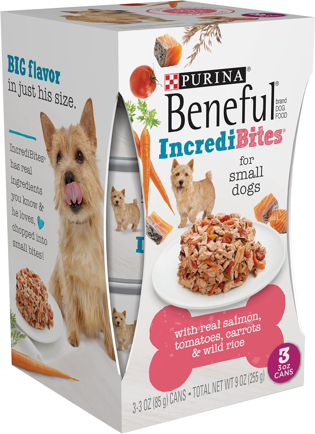 Beneful Chopped Blends - with Salmon, Tomatoes, Carrots & Wild Rice 9 Oz (Pack of 8)