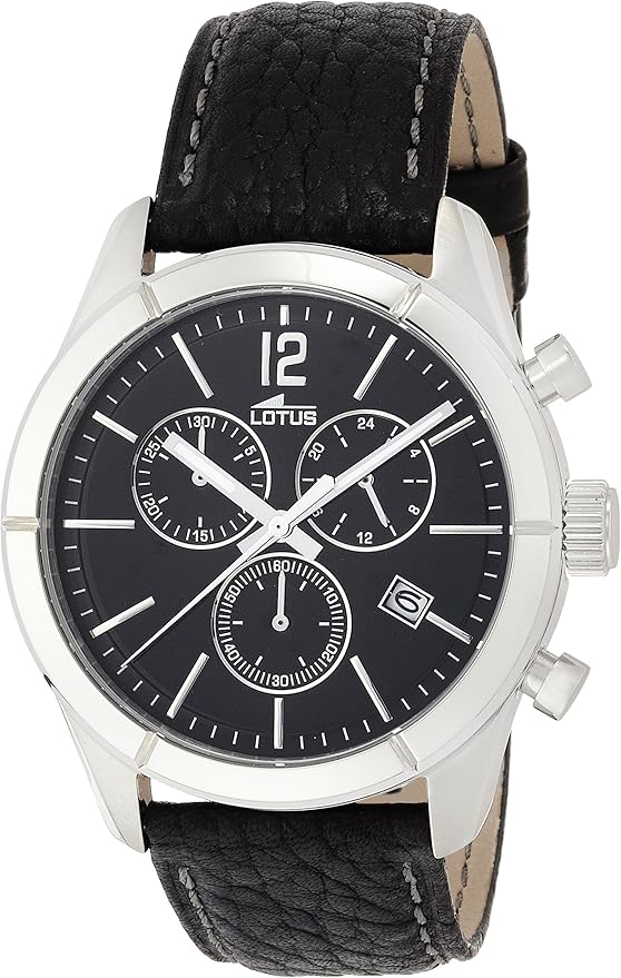 Amazon.com: Lotus Men's Quartz Watch with Black Dial Chronograph