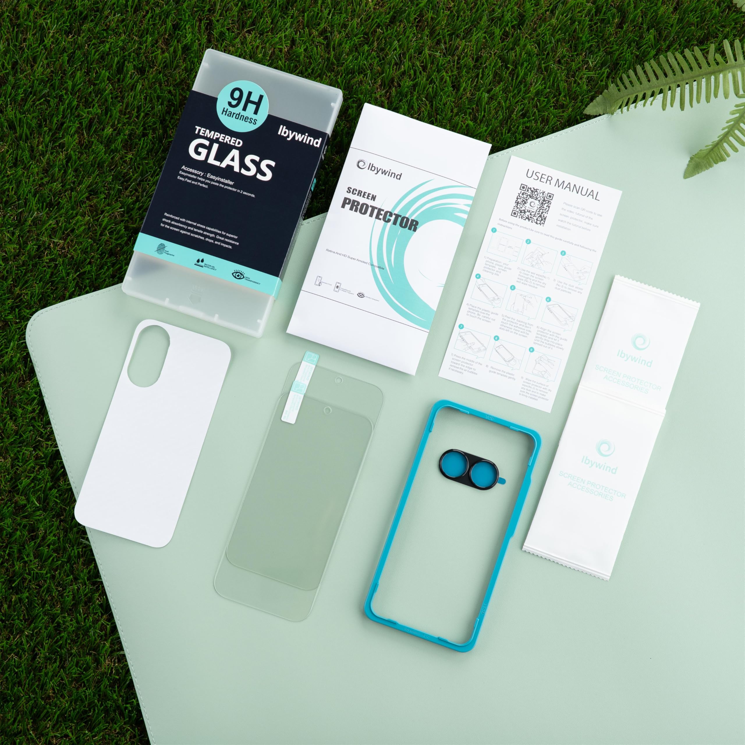 Ibywind Schutzfolie für Xiaomi Poco X8 Pro/Xiaomi Redmi Turbo 5 5G,2 Stück 9H Panzer-Glas,mit Metall-Kameraschutz,einfache Installation,unterstützt Fingerabdrucksensor,anti-kratzer,blasenfreiheit 8