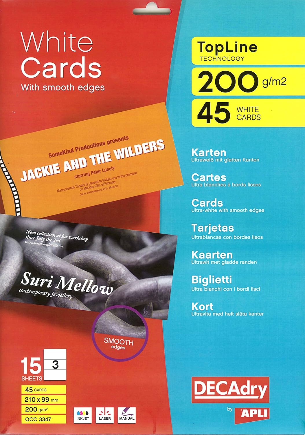 DECAdry OCC3347 45pc(s) business card business cards (210 mm, 99 mm