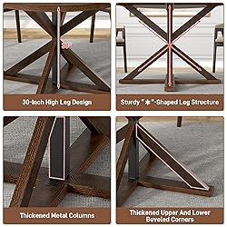 Round Wood Dining Table for Kitchen,Dining