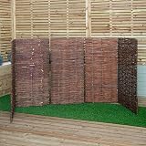 Samuel ALEXANDER 1.16m x 1.83m Triple Garden Willow Wheelie Bin Screen view 3