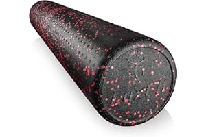 Foam Roller, LuxFit Speckled Foam Rollers for Muscles '10 Year Warranty' High Density Foam Roller for Physical Therapy, Exercise, Deep Tissue Muscle Massage. Back, Leg, Body Roller (Red, 36 Inch)