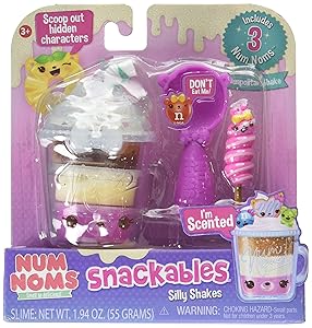 Num Noms 554370 Snackables Silly Shakes- Neapolitan Shake, Multicolor